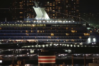 Luxury liner which is visible from the hill park with views of the harbor (Coral Princess).