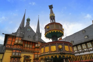 Wernigerode Rathaus Stadt city hall in Harz Germany