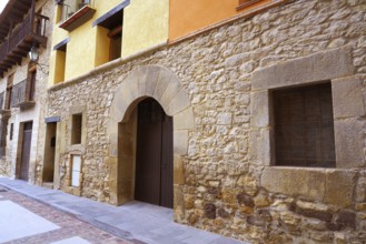 Rubielos de Mora village in Teruel Spain located on Gudar Javalambre Sierra