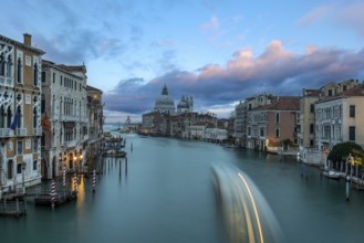 View on Canal Grande from Ponte dell' Accademia in the Early Morning, Venice, Italy, Europe