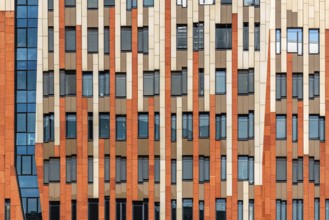 Hamburg, Germany, August 7, 2019: New Sumatrakontor building at Hamburg HafenCity, a mixed-use