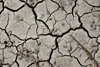 An Abstract background Texture Of Dry Cracked Earth In A Drought