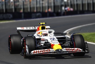 MELBOURNE, AUSTRALIA - MARCH 14: Yuki Tsunoda of Japan drives the Visa Cash App Racing Bulls F1