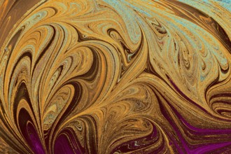 Abstract marbling floral pattern for fabric, tile design. background texture