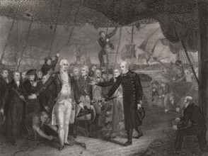 Admiral De Winter, commander of the Dutch fleet, surrendering of Adam Duncan on 11 October 1797