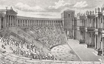 The Theatre of Pompey, Ancient Rome, Reconstruction