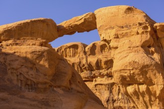Wadi Rum Desert, Jordan. Famous Um Frouth stone bridge arch