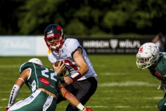 erima GFL; Schwaebisch Hall Unicorns -  Saarland Hurricanes  in the Optima-Sportpark Shwaebisch