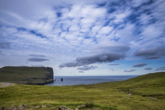The wild landscape of the Faroe Islands in the North Atlantic