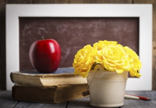 Teachers day still life for greeting card