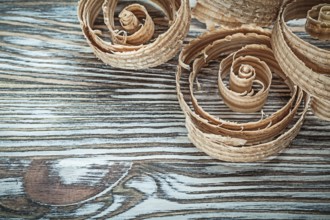 Heap of planning chips on wooden board