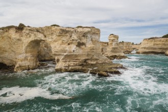 Cliffs in Torre Sant'Andrea, Italy, Europe