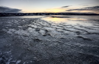 Buffalo Pound Lake Saskatchewan Canada ice design