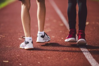 Subject is sport, physical development, sports training for school children in education. Close-up