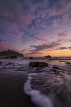 Sunset at a Rocky Beach, Northern California, USA, North America