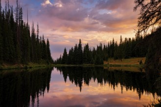 Sunset at Lake Irene. Colorado, USA, North America