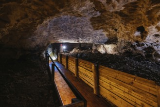 The iconic and popular Engelbrecht Cave system which is a sinkhole underneath Mt Gambier CBD in