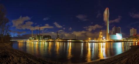 Large power plant, GKM, coal-fired power plant, Mannheim, Ebergie, electricity, economy, power