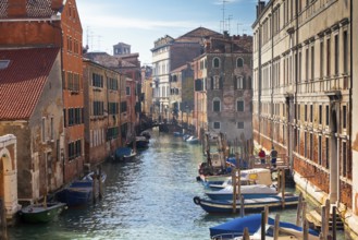 Venetian Canal. Horizontal shot