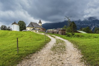 The pilgrimage church Maria Heimsuchung in Ettenberg in Berchtesgadener Land