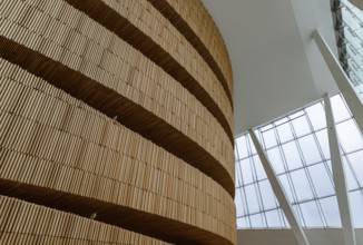A picture of the interior design of the Oslo Opera House