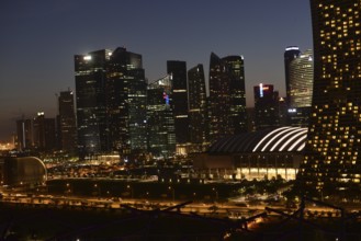 Skyline, Singapore by night