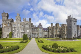 Ashford Castle is a medieval and Victorian castle that has been expanded over the centuries,