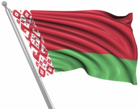 Flag of Belarus, This is a computer generated and 3d rendered picture