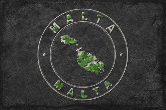 Map of Malta Reforestation Green Agenda, Climate Message