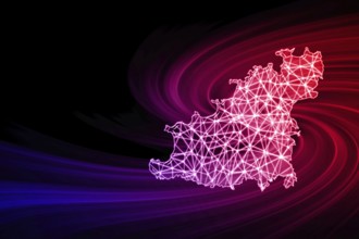 Map of Guernsey, Polygonal mesh line map, modern map