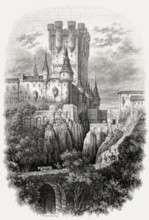 The Alcázar of Segovia, city of Segovia, Spain, 19th century, Europe