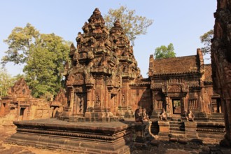 The temple complex of Banteay Srei in Cambodia