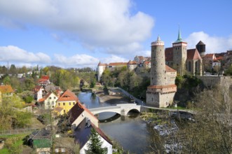 Bautzen on a beautiful spring day.view of Old Town of Bautzen.view of Bautzen's old town centre
