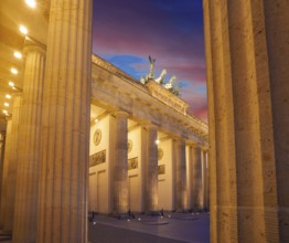 Berlin Brandenburg Gate Brandenburger Tor at sunset in Germany