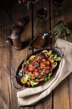 Tender beef with various vegetables