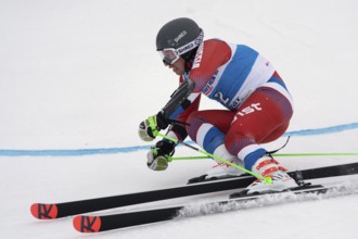 KAMCHATKA, RUSSIAN FEDERATION, APRIL 2, 2019: Russian Men's Alpine Skiing Championship, giant