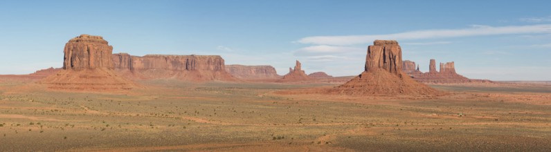 Panoramic landscape of Monument Valley from Artists Point, USA, North America