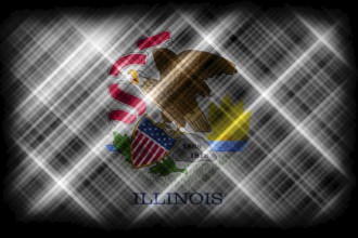 Illinois state flag, Illinois flag background modern flag