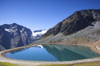 The Tiefenbach glacier located near Sölden in the Ötztal Alps of Tyrol, Austria. During the winter,