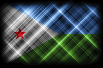 Djibouti flag, national flag, modern flag background