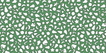 Green and White Christmas background, Christmas icons elements banner