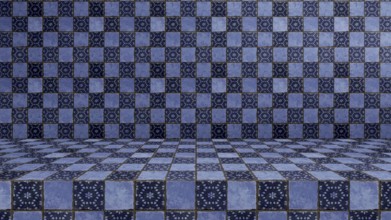 Empty modern studio table room background, product display with copy space for display of your