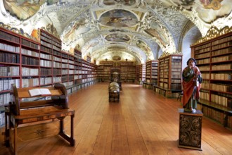 Prague Czech Republic. The old library at Strahov monastery