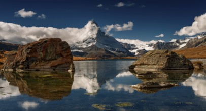 Zermatt, Matterhorn, Stellisee. Switzerland