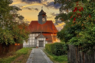 Round Church Siptenfelde Town of Harzgerode at Sunrise