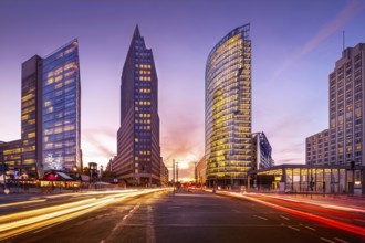famous potsdamer platz at night