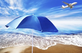 picture of a sunshade on a beach