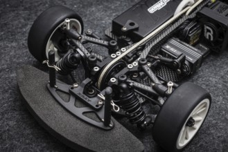 MELBOURNE, AUSTRALIA, NOVEMBER 28:RC car chassis s used in competition racing in Australia in 2022
