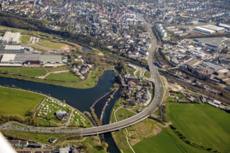 Ruhr weir near Hattingen. North Rhine-Westphalia, Ruhr area