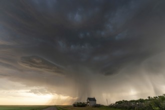 Prairie Summer Storms Saskatchewan Canada Ominous danger